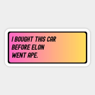 Tesla Car Bumper Sticker #2 Sticker